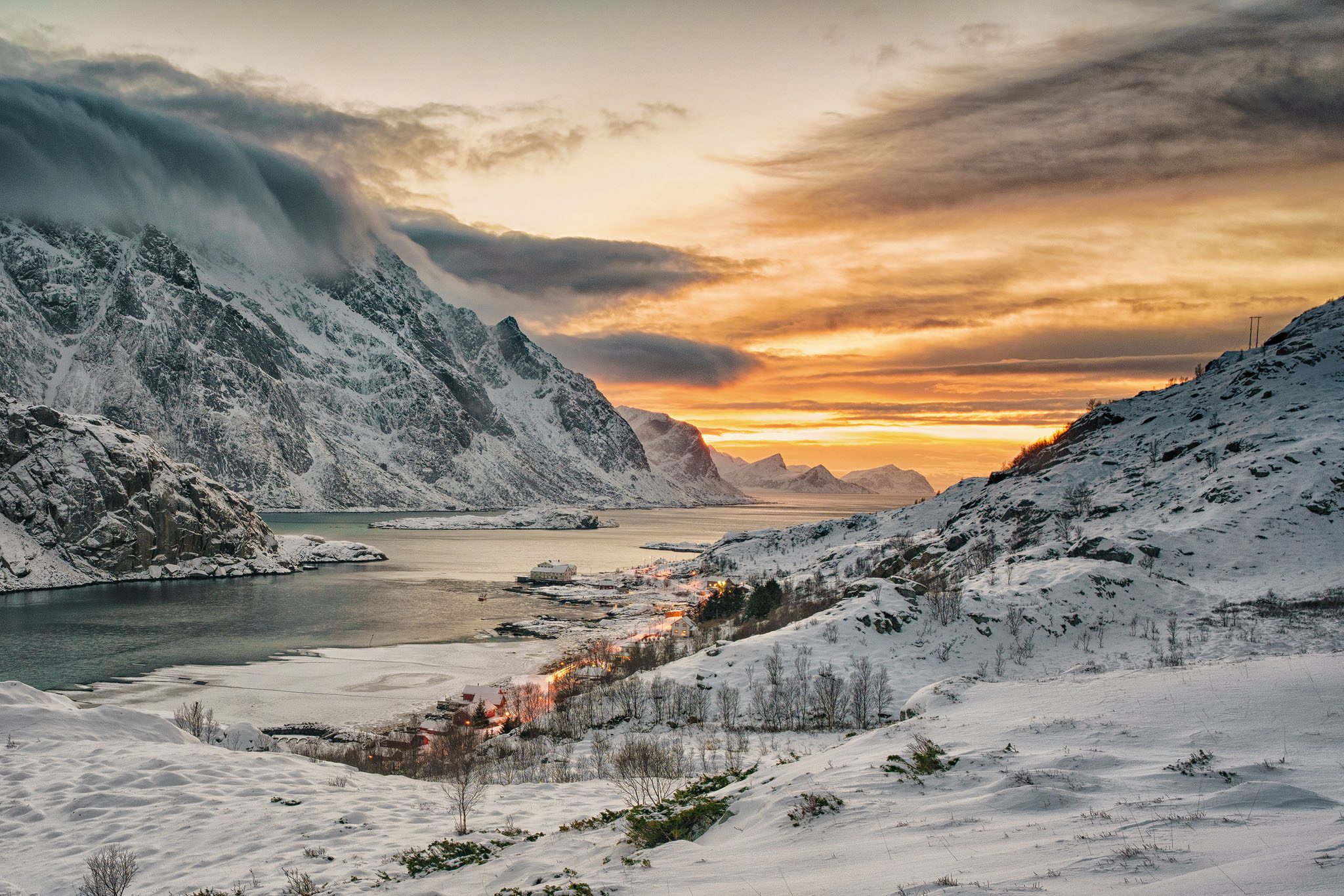 Sunset at Tangstad Fjord - SCHIEFLICHT FOTOGRAFIE